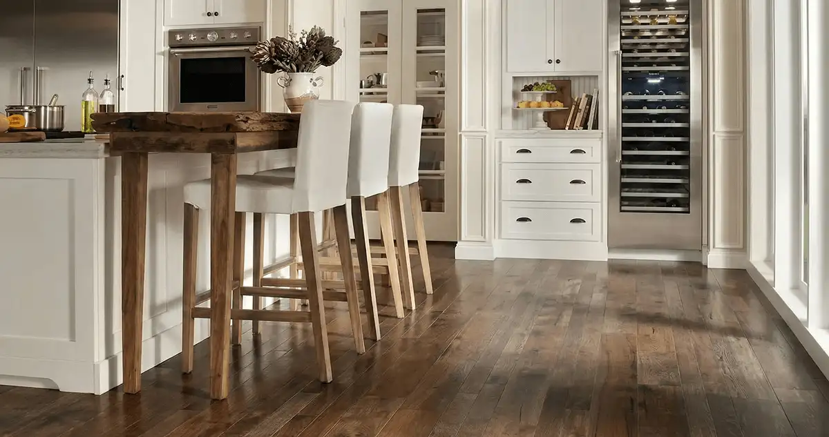 Professionally installed and refinished hardwood flooring in a residential home, showcasing smooth finish and natural wood tones in Reno, NV