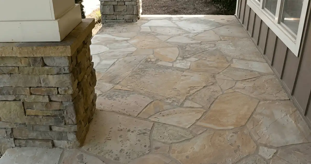 House entrance with professionally installed stone flooring in Reno NV